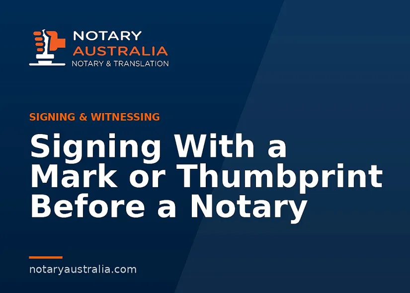 Signing With a Mark or Thumbprint Before a Notary