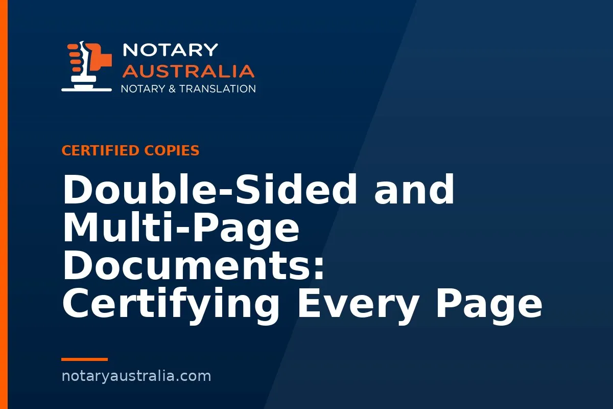 Double-Sided and Multi-Page Documents: Certifying Every Page