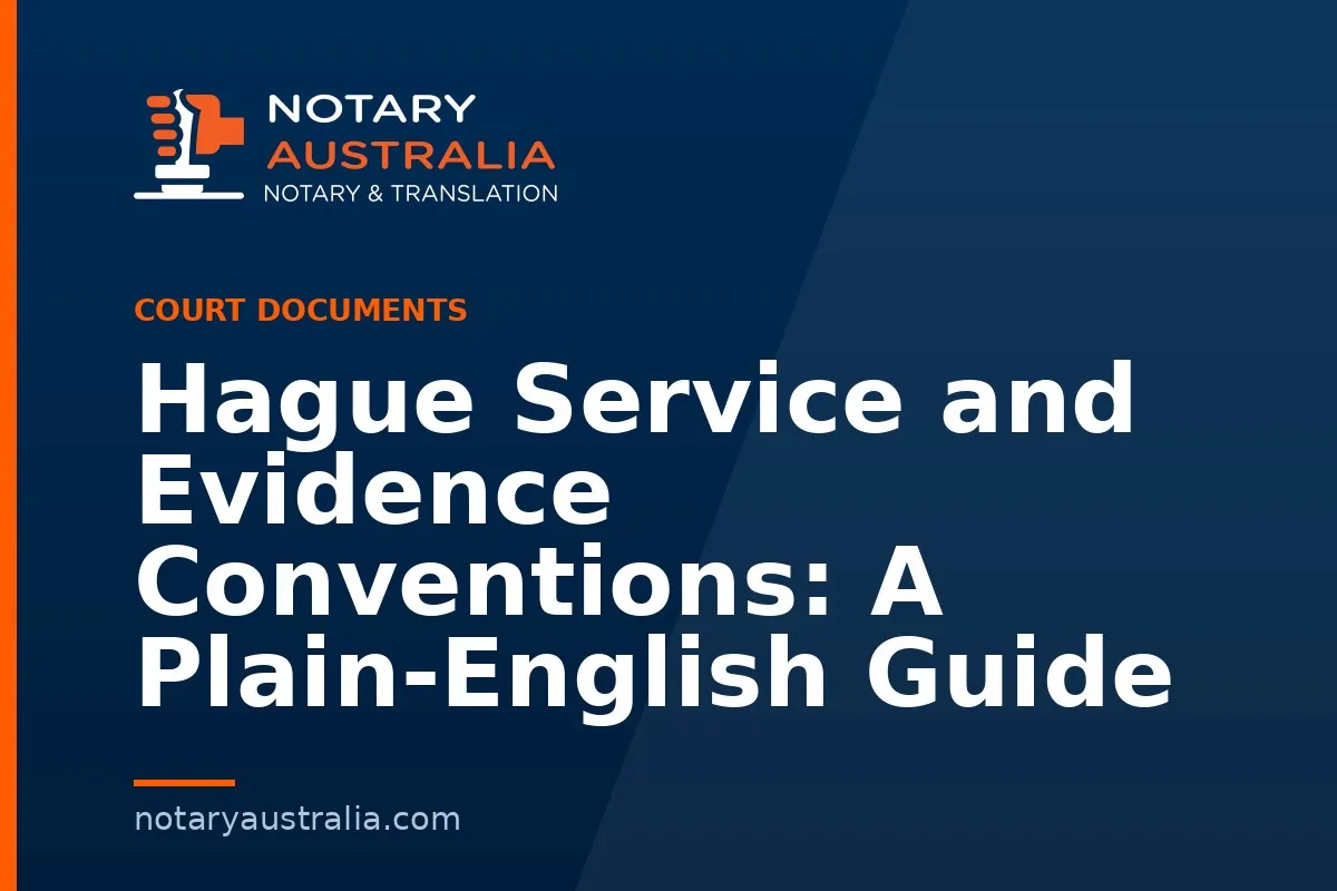 Hague Service and Evidence Conventions: A Plain-English Guide