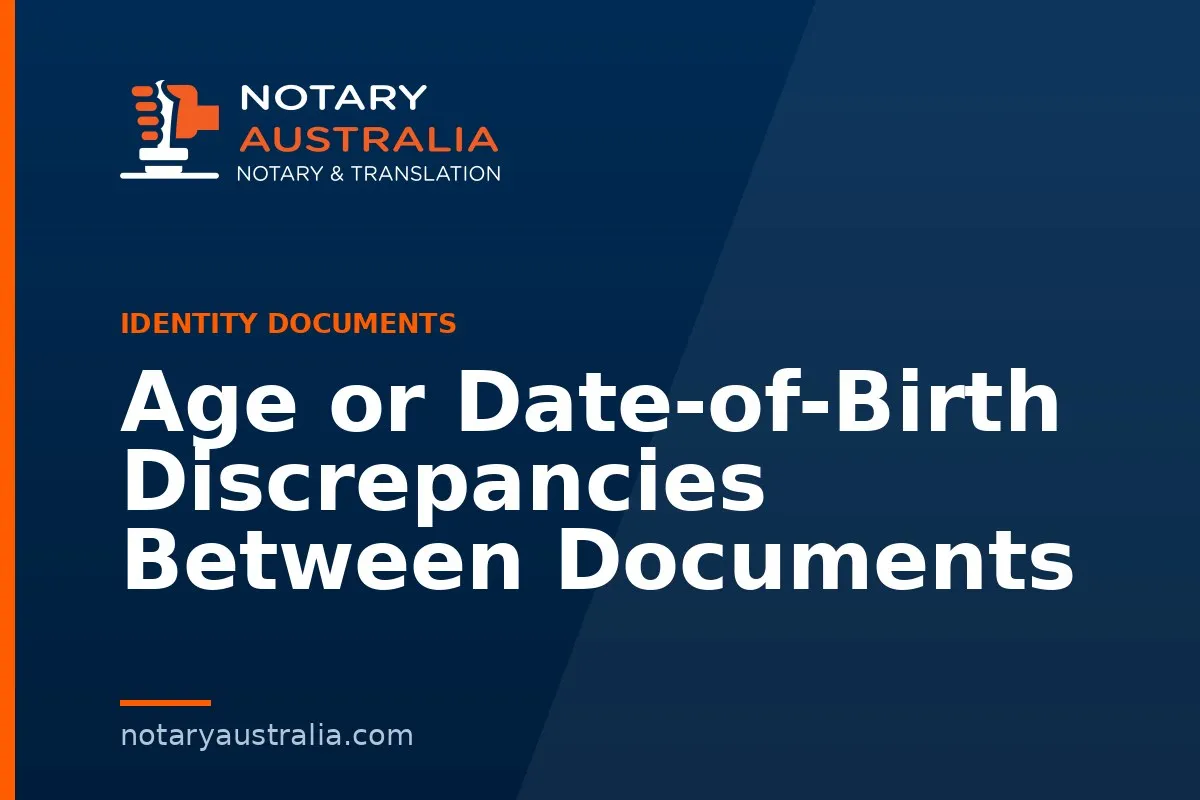 Age or Date-of-Birth Discrepancies Between Documents
