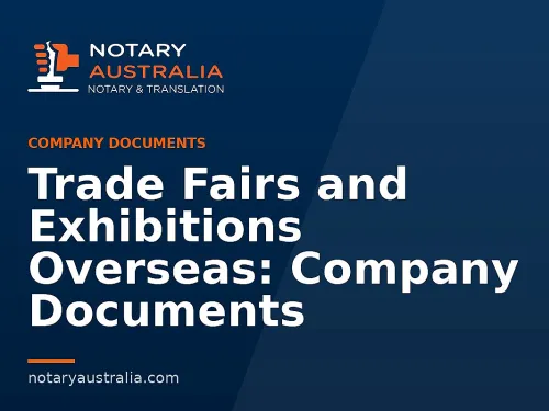 Trade Fairs and Exhibitions Overseas: Company Documents