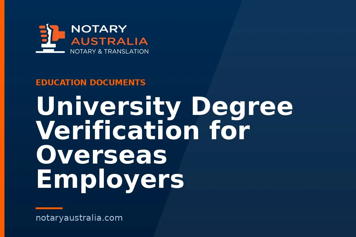 University Degree Verification for Overseas Employers
