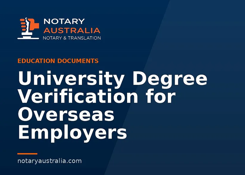 University Degree Verification for Overseas Employers