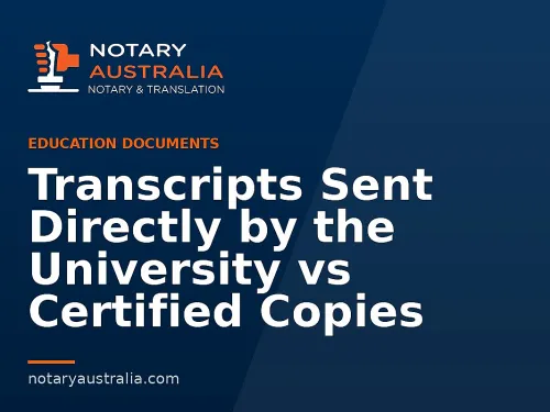 Transcripts Sent Directly by the University vs Certified Copies