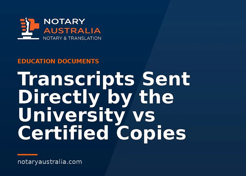 Transcripts Sent Directly by the University vs Certified Copies