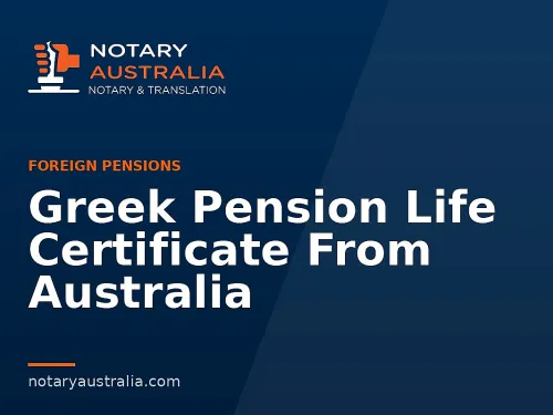Greek Pension Life Certificate From Australia
