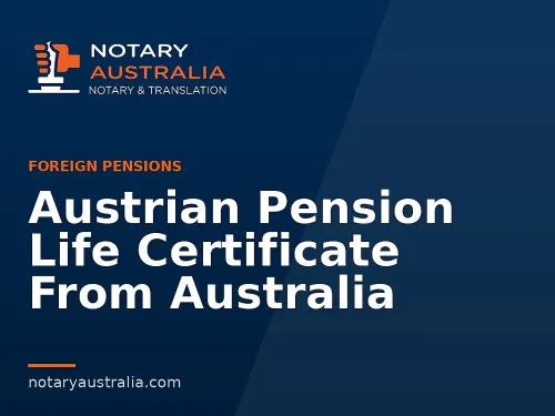 Austrian Pension Life Certificate From Australia