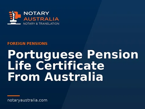 Portuguese Pension Life Certificate From Australia
