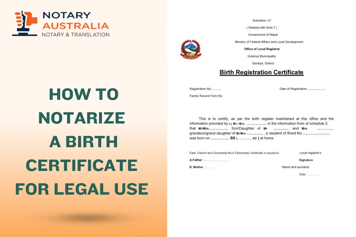 How to Notarise a Birth Certificate in Australia