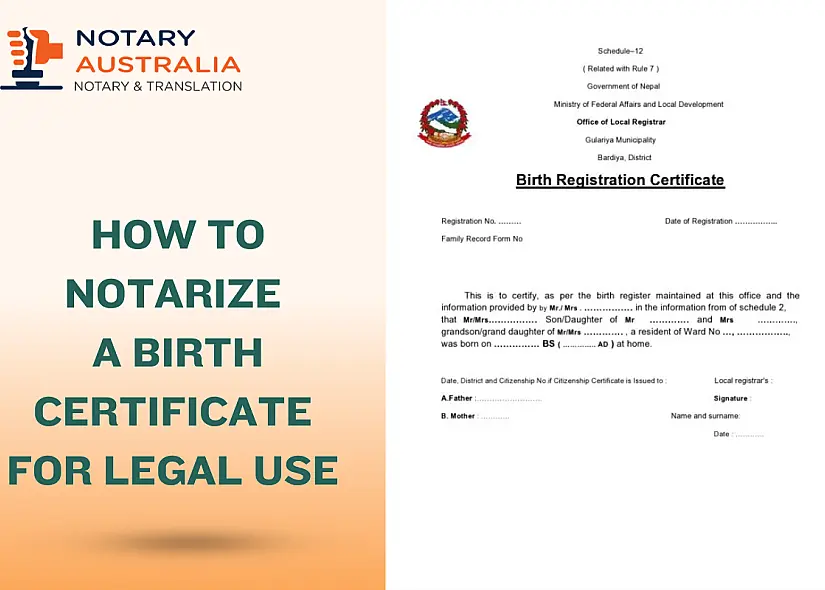 How to Notarise a Birth Certificate in Australia