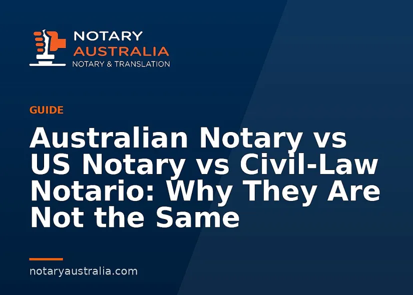 Australian Notary vs US Notary vs Notario: Three Different Offices