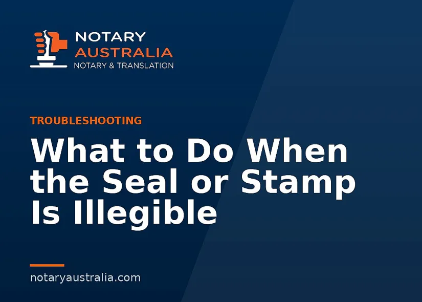 What to Do When the Seal or Stamp Is Illegible