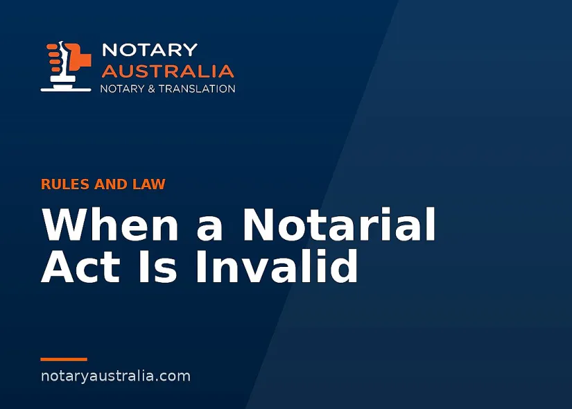 When a Notarial Act Is Invalid