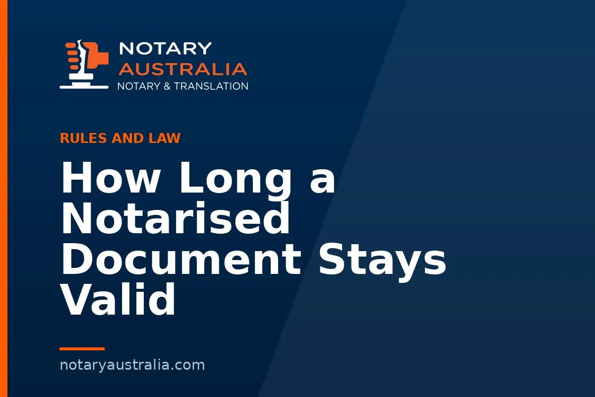 How Long a Notarised Document Stays Valid