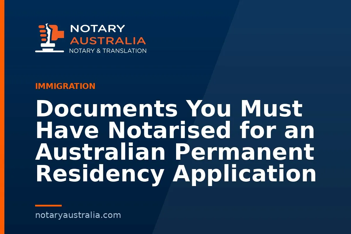 Permanent Residency Documents and When a Notary Is Needed