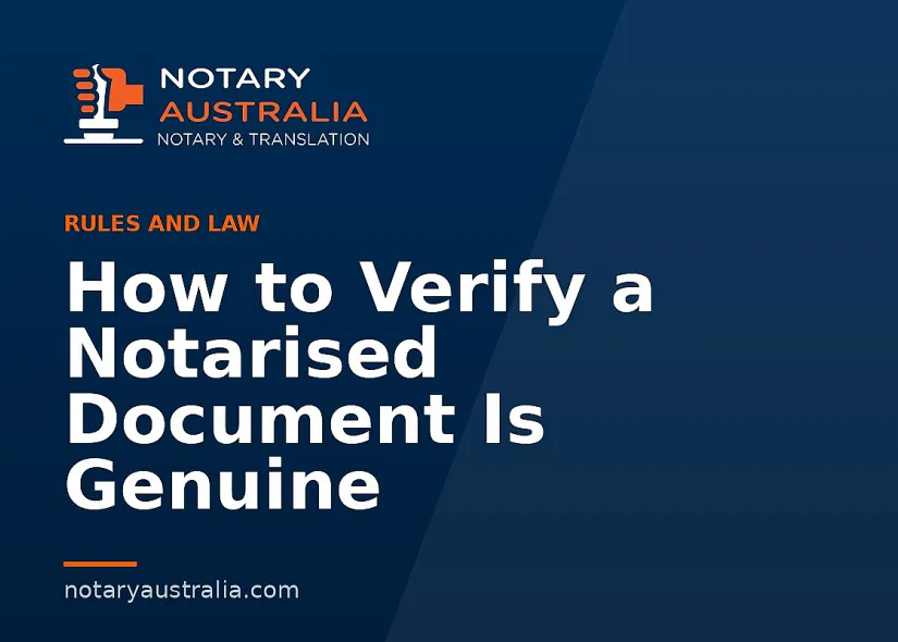 How to Verify a Notarised Document Is Genuine