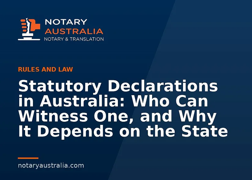 Who Can Witness a Statutory Declaration in Australia