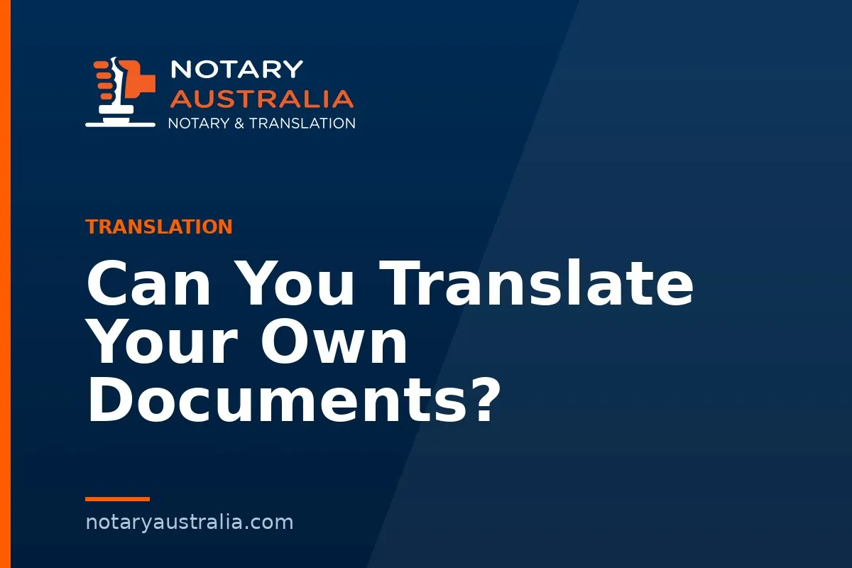 Can You Translate Your Own Documents?