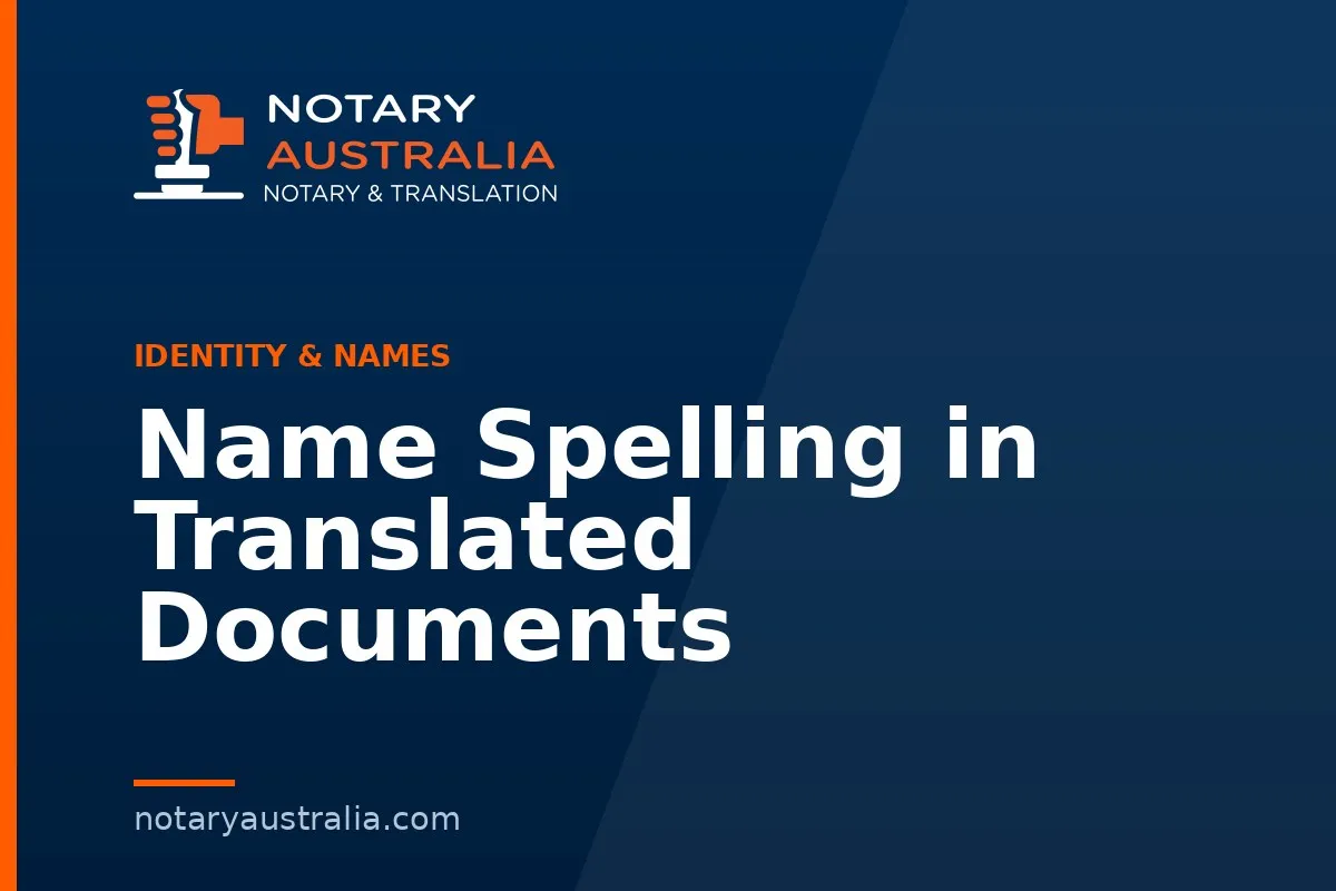 Name Spelling in Translated Documents