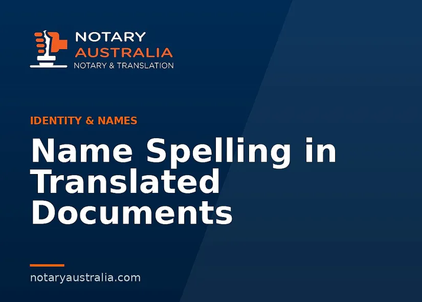Name Spelling in Translated Documents