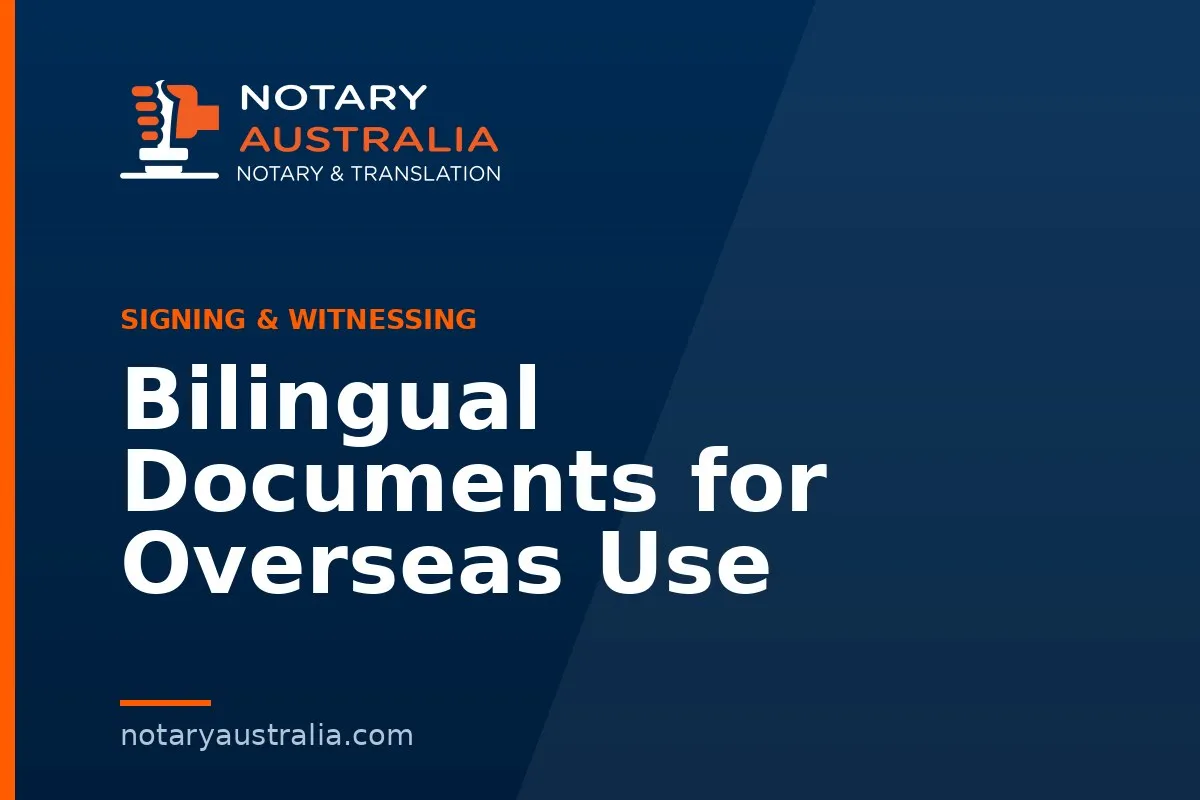 Bilingual Documents for Overseas Use