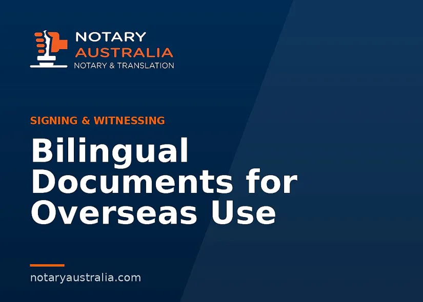 Bilingual Documents for Overseas Use