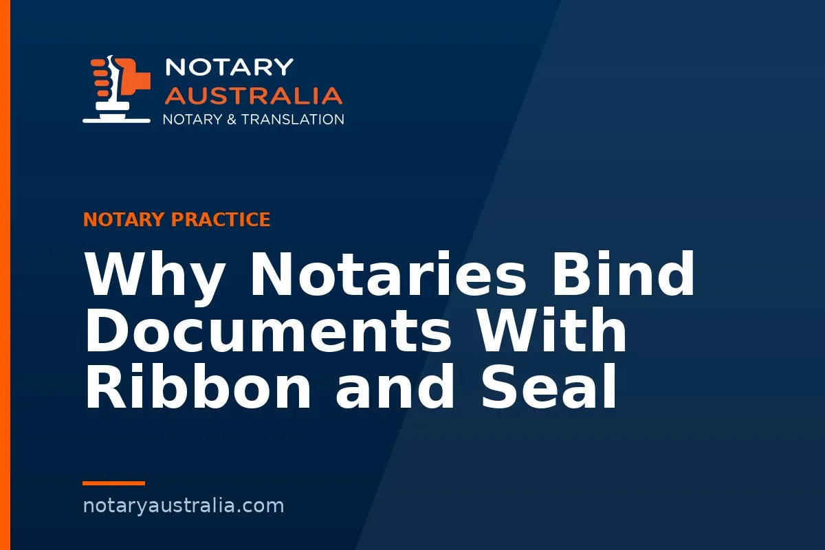 Why Notaries Bind Documents With Ribbon and Seal