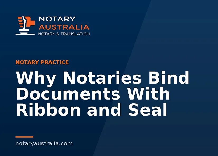 Why Notaries Bind Documents With Ribbon and Seal