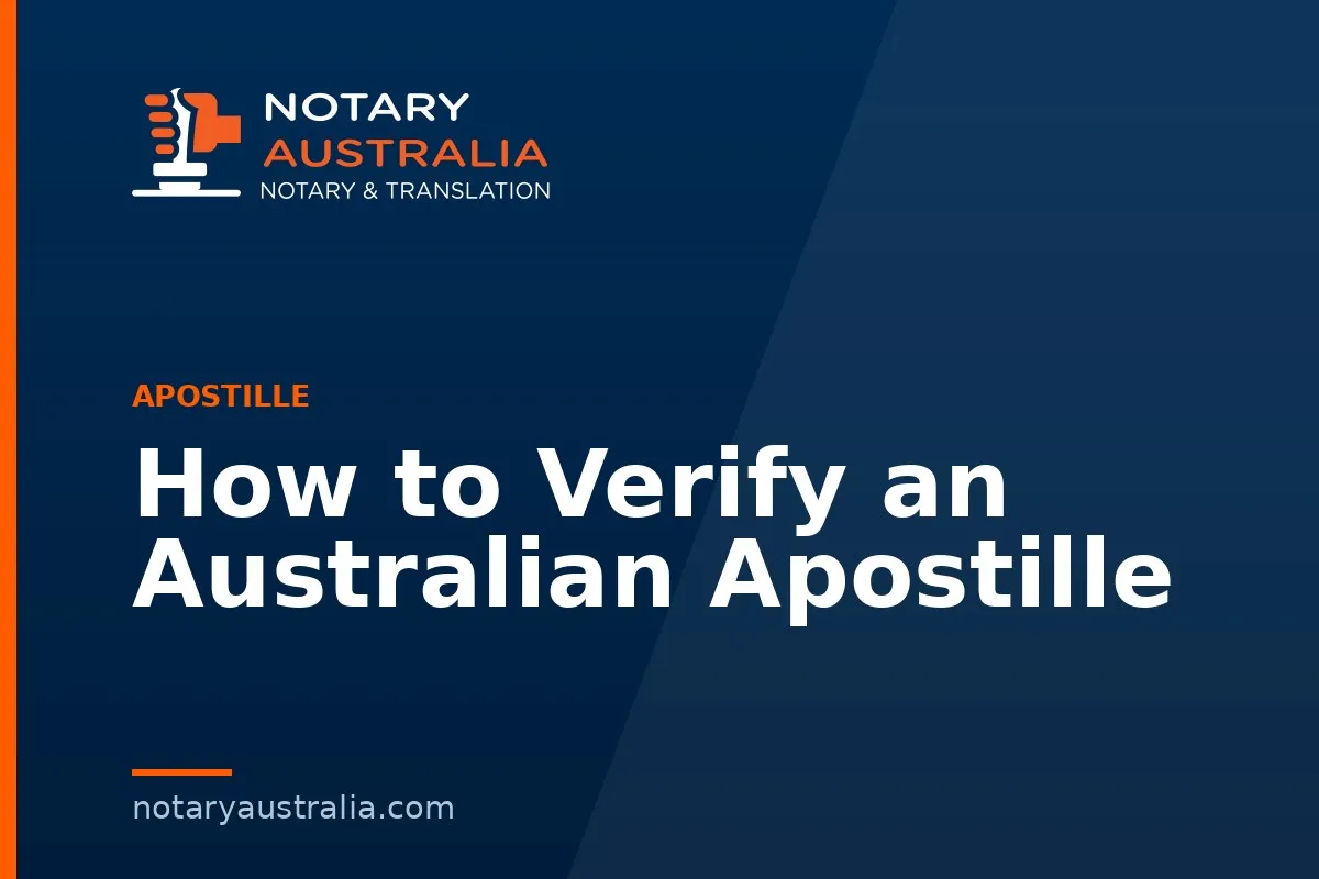How to Verify an Australian Apostille