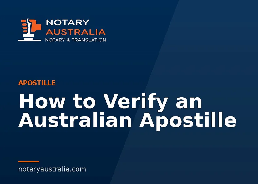 How to Verify an Australian Apostille