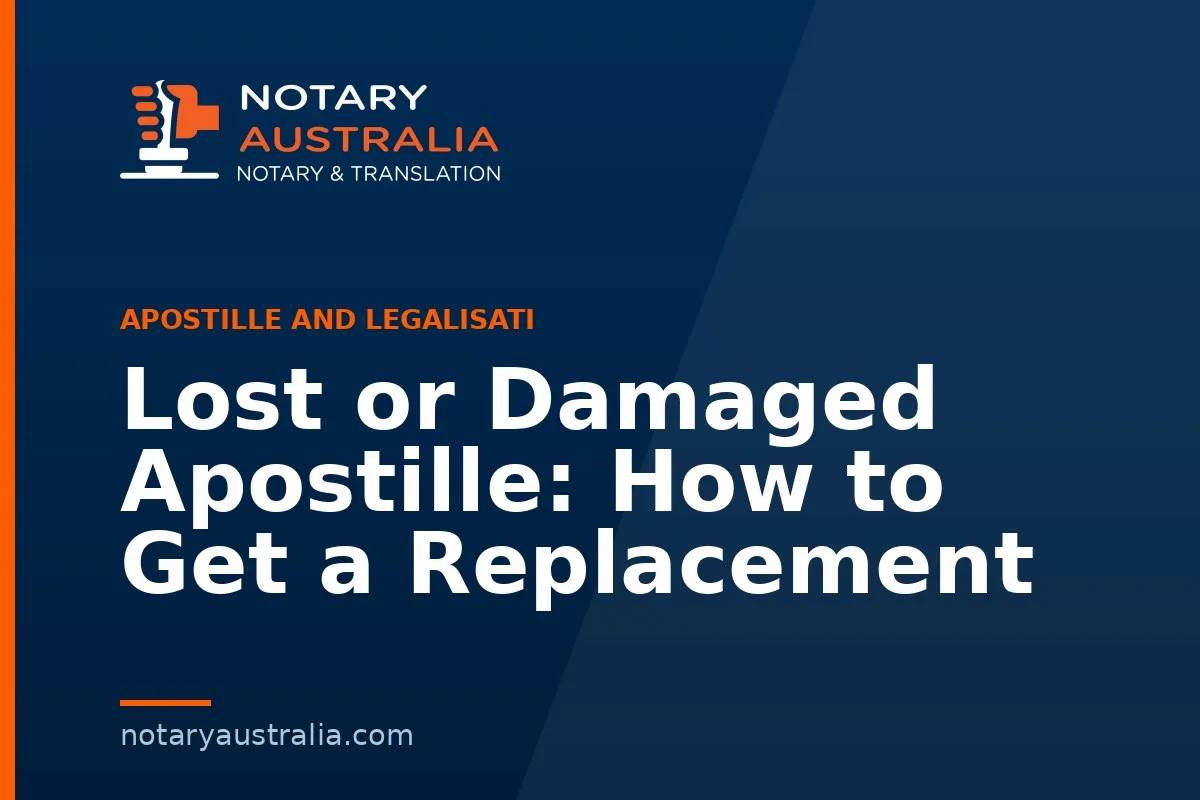 Lost or Damaged Apostille: How to Get a Replacement